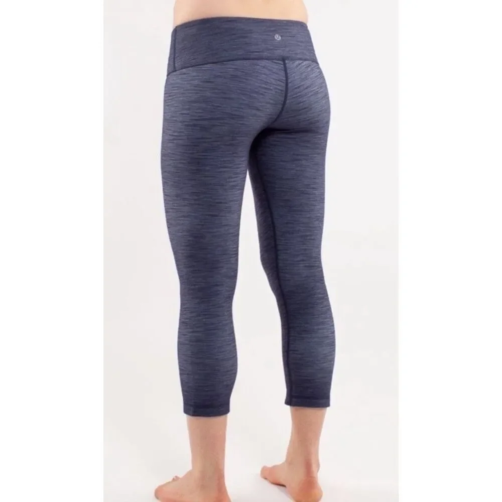 Lululemon Wunder Under Crops in Denim